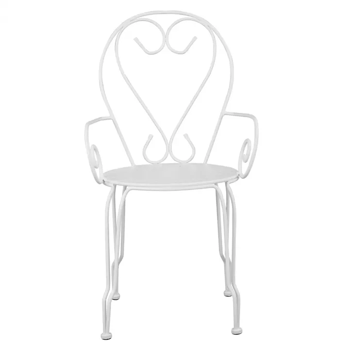 Metallic armchair Amore White HM5008.12 49x48x90 cm