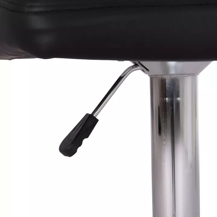 BAR STOOL SWIVELING DIANA HM202.21 BLACK PU--CHROMED METAL 44x52x109Hcm.