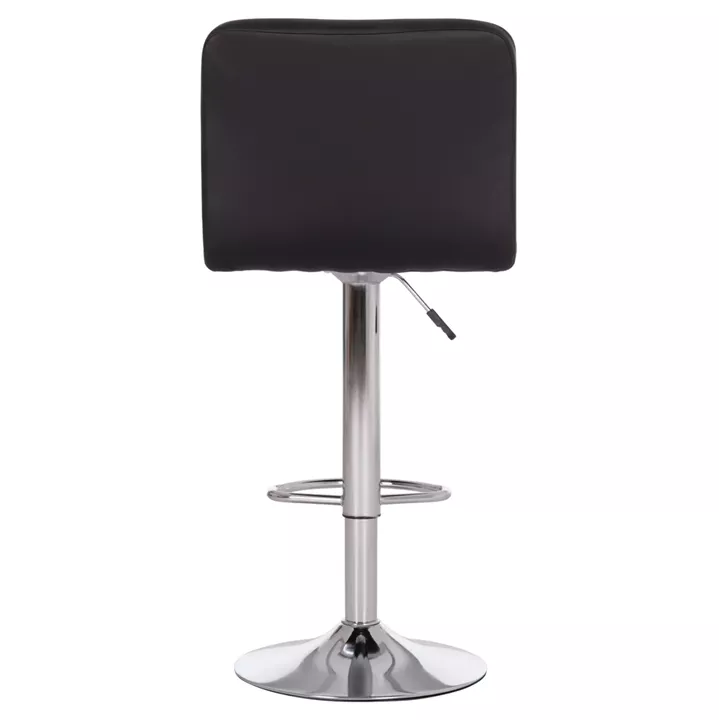 BAR STOOL SWIVELING DIANA HM202.21 BLACK PU--CHROMED METAL 44x52x109Hcm.