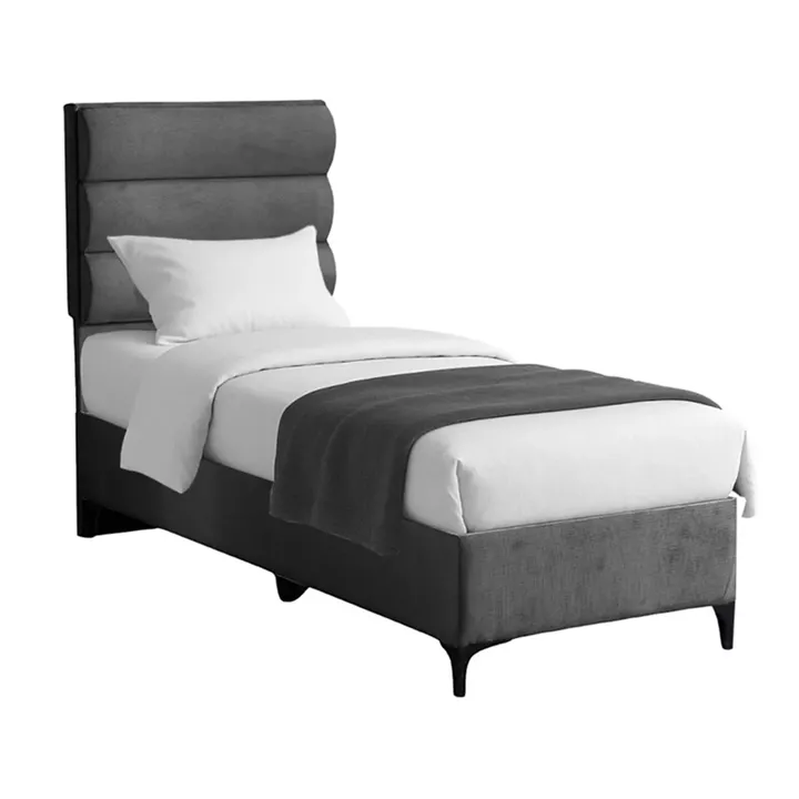 Limit pakoworld fabric bed in anthracite shade 90x200cm