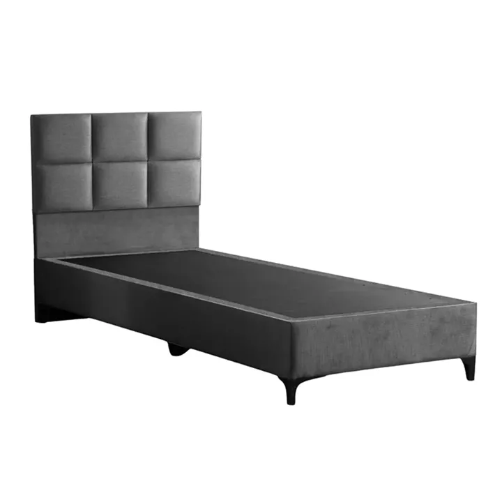 Melei pakoworld fabric bed in anthracite shade 90x200cm