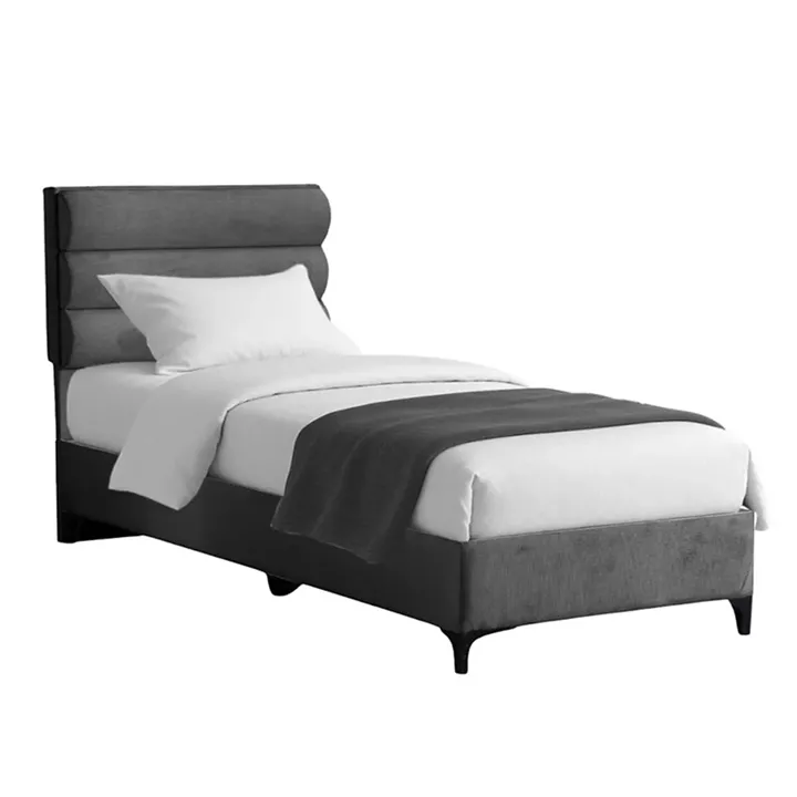 Limit pakoworld fabric bed in anthracite shade 120x200cm