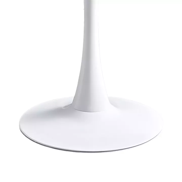 Elijah-Gaston pakoworld dining table set of 3 pp-pu in white color with natural legs Φ60x74cm