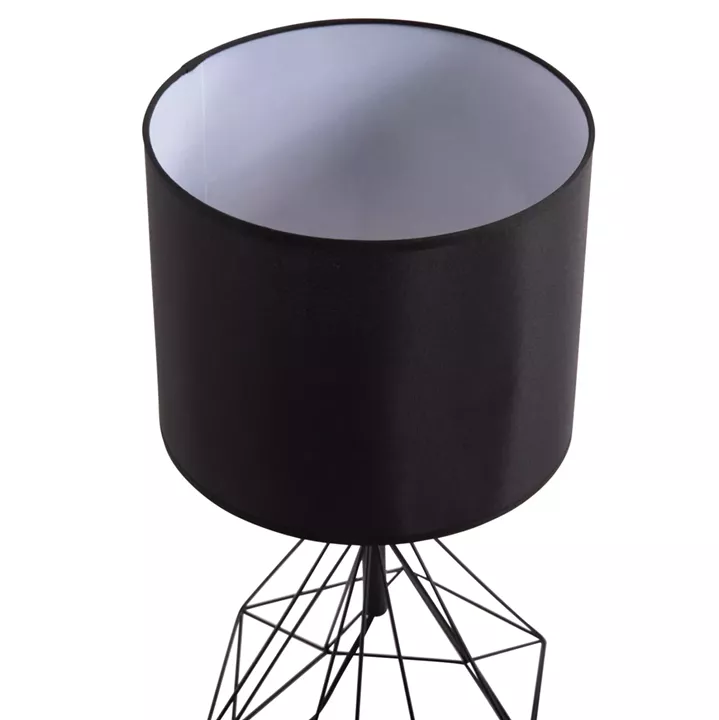 TABLE LAMP GEILO HM7416.11 METAL IN BLACK--BLACK PVC CAP Φ25x48.5Hcm.