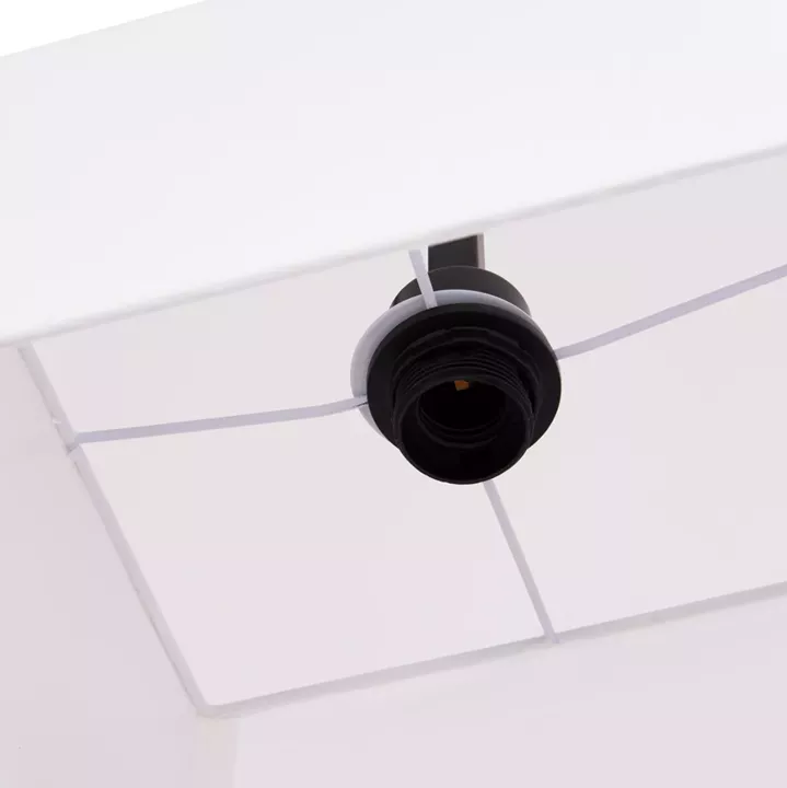 ΦΩΤΙΣΤΙΚΟ ΔΑΠΕΔΟΥ BRANS HM7532.11 ΜΕΤΑΛΛΟ ΜΑΥΡΟ--PVC ΛΕΥΚΟ ΚΑΠΕΛΟ 25x33x170Υεκ.
