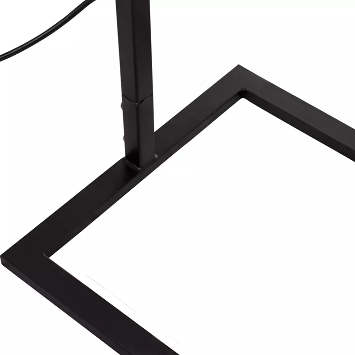 ΦΩΤΙΣΤΙΚΟ ΔΑΠΕΔΟΥ BRANS HM7532.11 ΜΕΤΑΛΛΟ ΜΑΥΡΟ--PVC ΛΕΥΚΟ ΚΑΠΕΛΟ 25x33x170Υεκ.