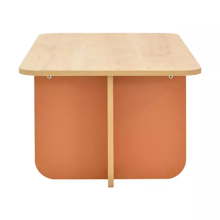 Boca pakoworld table in oak-brick  shade 100x60x42cm