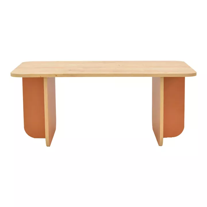 Boca pakoworld table in oak-brick  shade 100x60x42cm