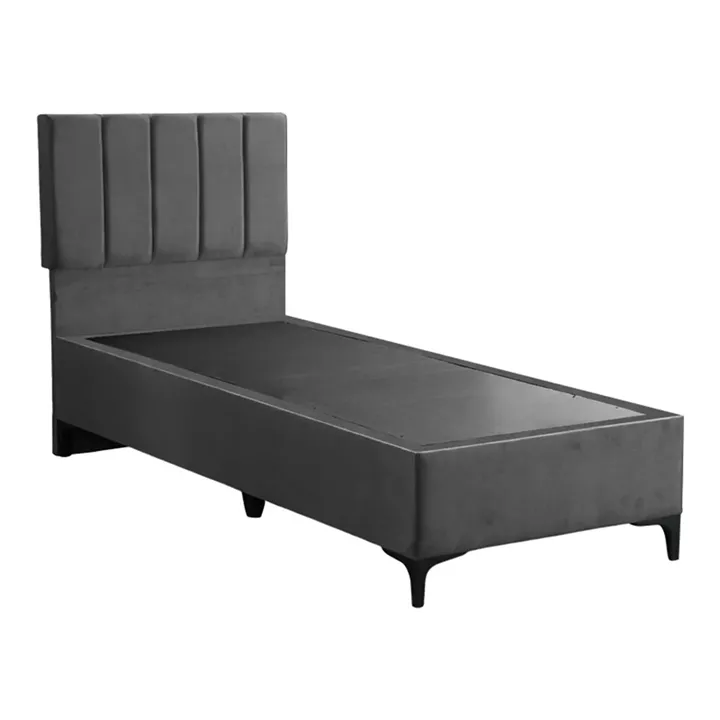 Moega pakoworld fabric bed in anthracite shade 90x200cm