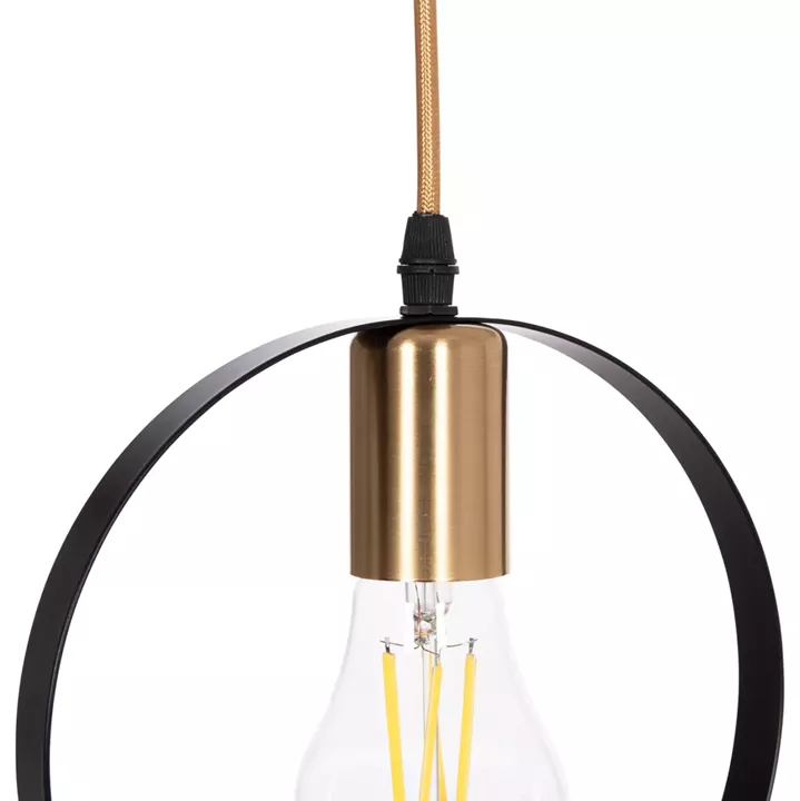 CEILING PENDANT LAMP KRENT HM7425.11 BLACK-GOLD 20x4x125Hcm.
