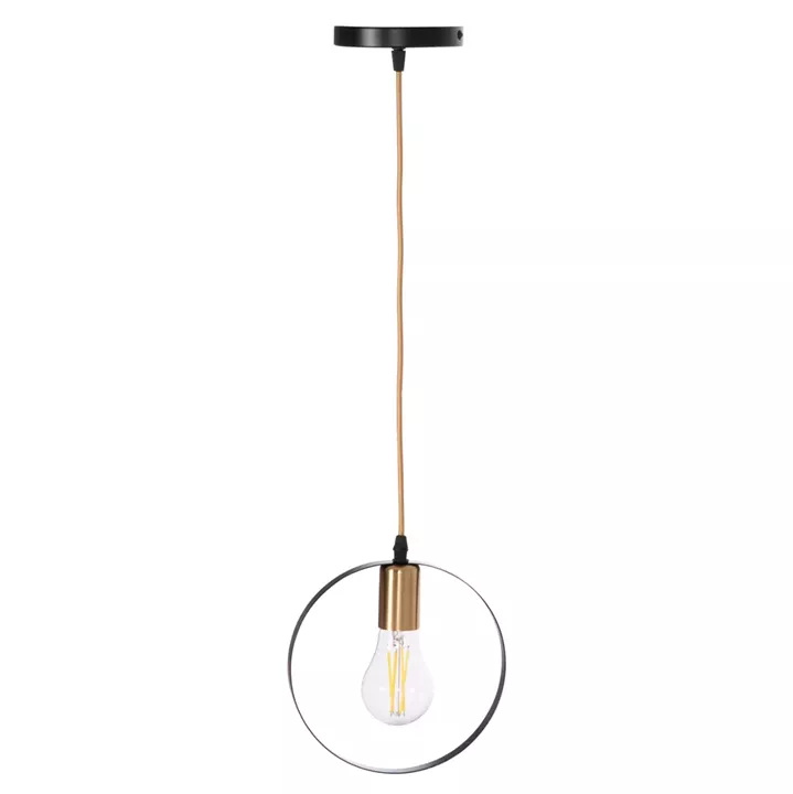 CEILING PENDANT LAMP KRENT HM7425.11 BLACK-GOLD 20x4x125Hcm.