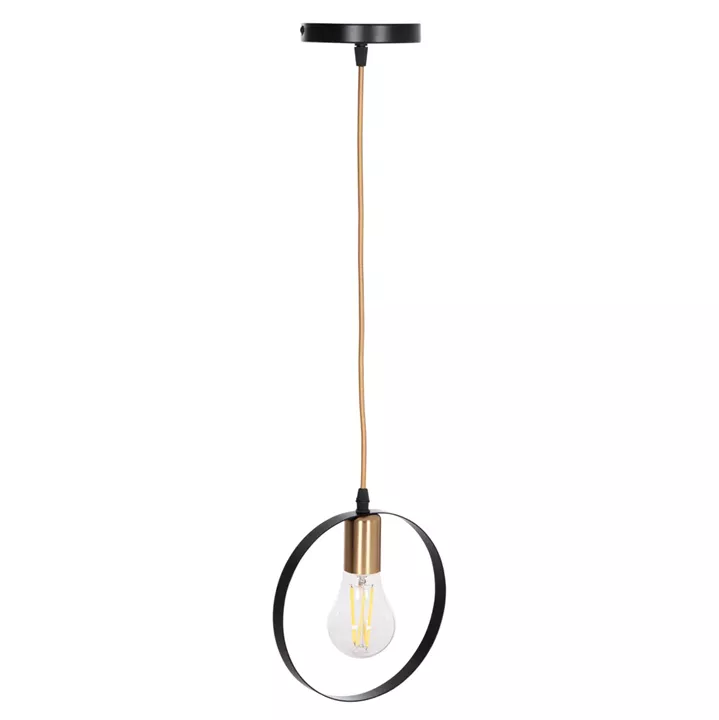 CEILING PENDANT LAMP KRENT HM7425.11 BLACK-GOLD 20x4x125Hcm.