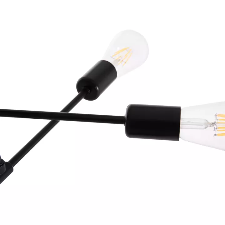 CEILING PENDANT MULTILIGHT FIXTURE LIGHTY HM7427.11 BLACK METAL 51x51x23Hcm.