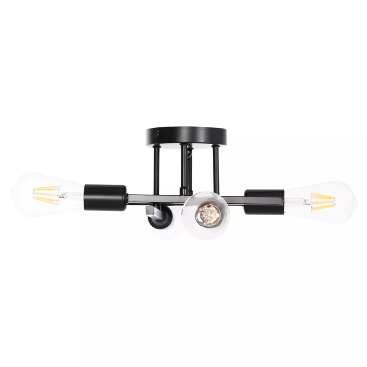 ΦΩΤΙΣΤΙΚΟ ΟΡΟΦΗΣ ΠΟΛΥΦΩΤΟ LIGHTY HM7428.11 ΜΕΤΑΛΛΟ ΣΕ ΜΑΥΡΟ 28x28x15Υεκ.