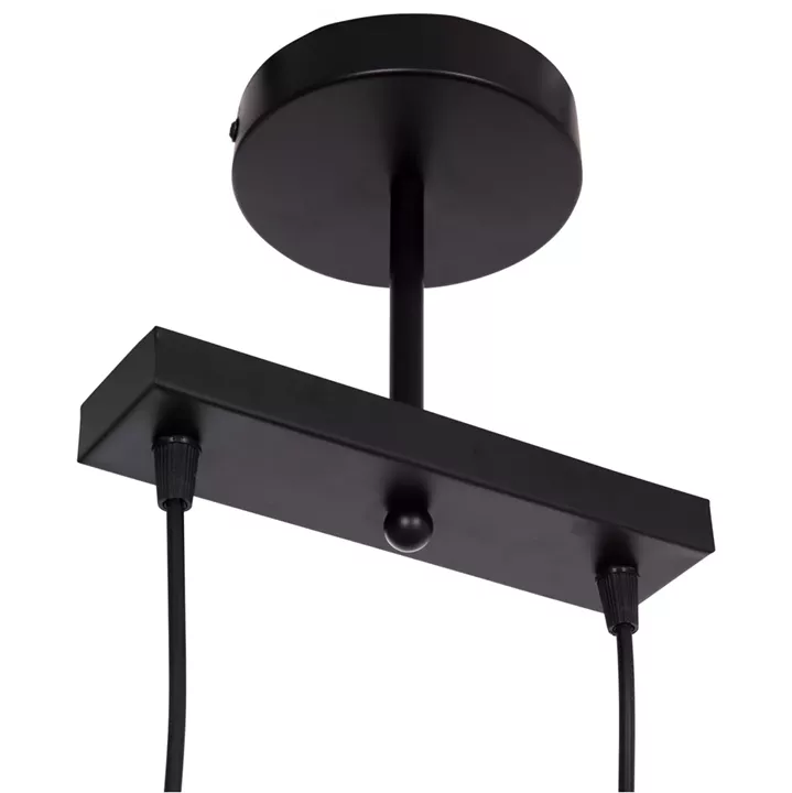CEILING PENDANT 2-LIGHT BELL HM7531.11 BLACK METAL-BRONZE SOCKET Φ21,5x135Hcm.