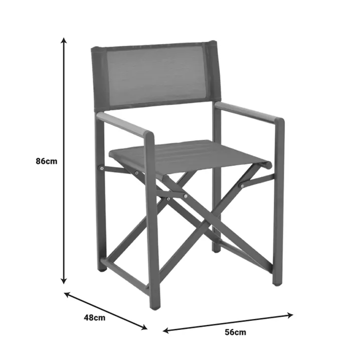 Kliton-Mabu dining table set of 5 pakoworld aluminum in anthracite shade 80x80x74cm