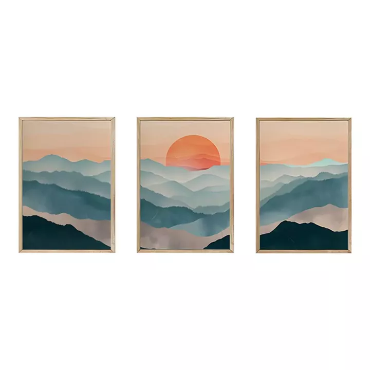 Canvas painting Poerto pakoworld triptych with digital printing 33x2x48cm