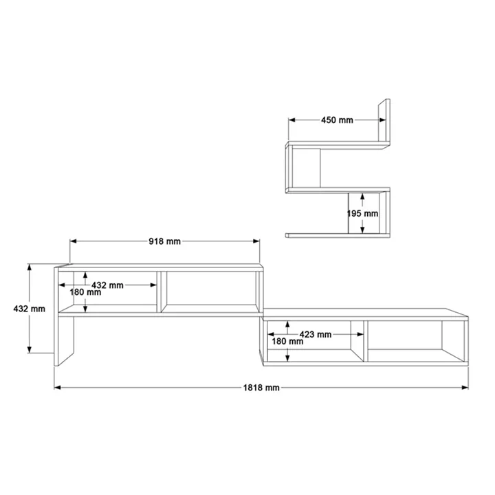 Kakomo pakoworld living room set in white shade 170x29.5x43cm