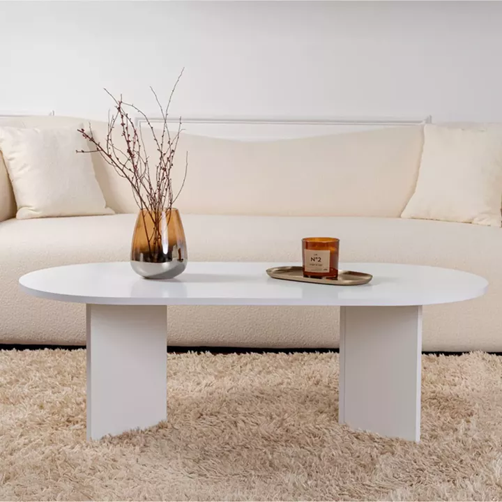 Τραπέζι σαλονιού Tabletod pakoworld σε λευκή απόχρωση 119x60x40εκ