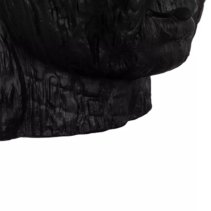 FLOOR DECORATION BUDDHA HEAD HM4385.01 PLASTER IN BLACK 90x90x100Hcm.