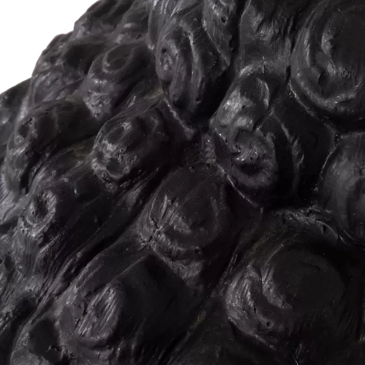 FLOOR DECORATION BUDDHA HEAD HM4385.01 PLASTER IN BLACK 90x90x100Hcm.