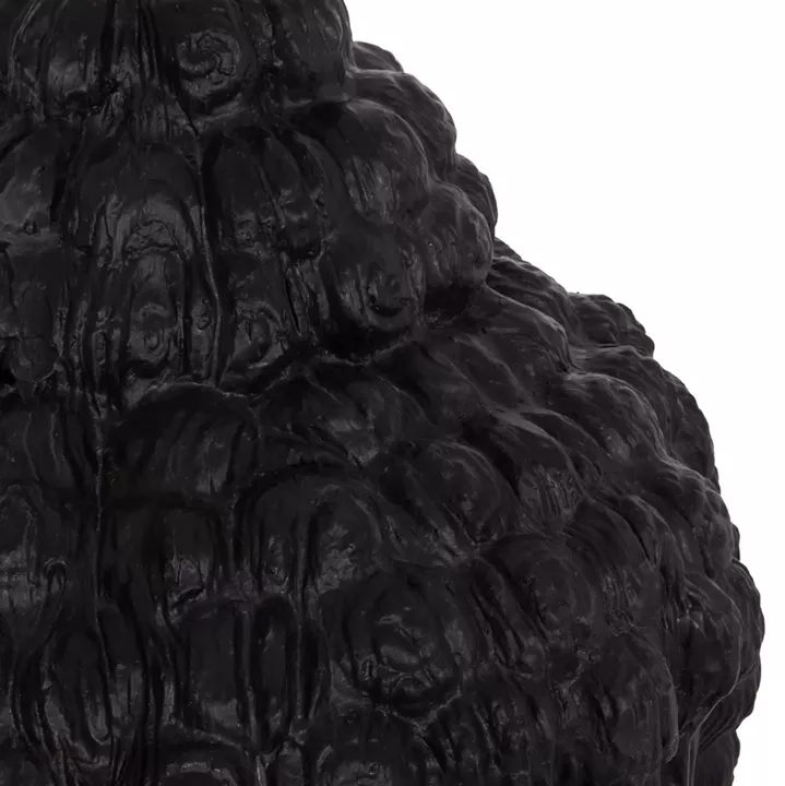 FLOOR DECORATION BUDDHA HEAD HM4385.01 PLASTER IN BLACK 90x90x100Hcm.