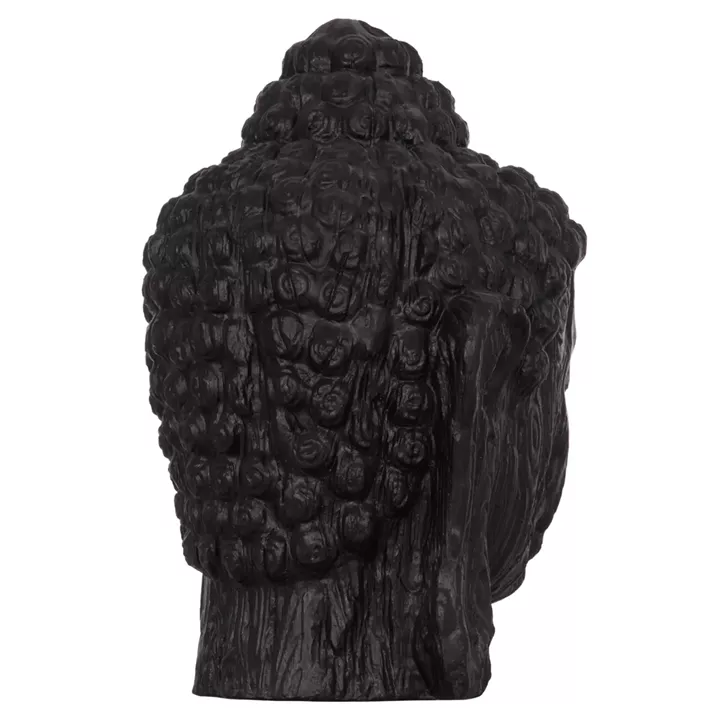 FLOOR DECORATION BUDDHA HEAD HM4385.01 PLASTER IN BLACK 90x90x100Hcm.