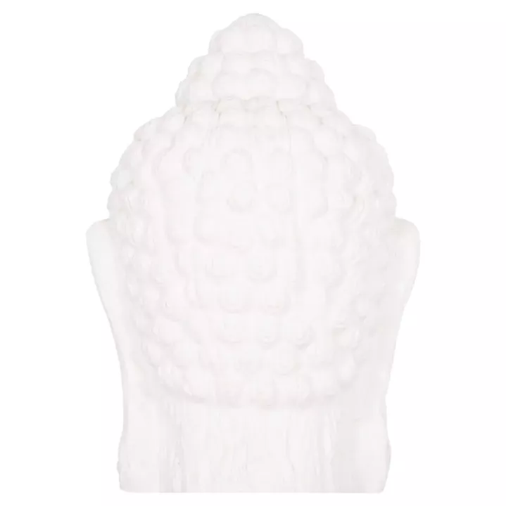 FLOOR DECORATION BUDDHA HEAD HM4385.02 PLASTER IN WHITE 90x90x100Hcm.