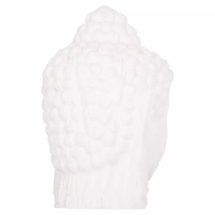 FLOOR DECORATION BUDDHA HEAD HM4385.02 PLASTER IN WHITE 90x90x100Hcm.
