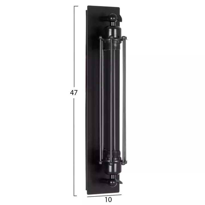ΑΠΛΙΚΑ ΤΟΙΧΟΥ 2ΦΩΤΗ BEACON HM4463 ΜΕΤΑΛΛΟ ΣΕ ΜΑΥΡΟ 10x10x47Υεκ.