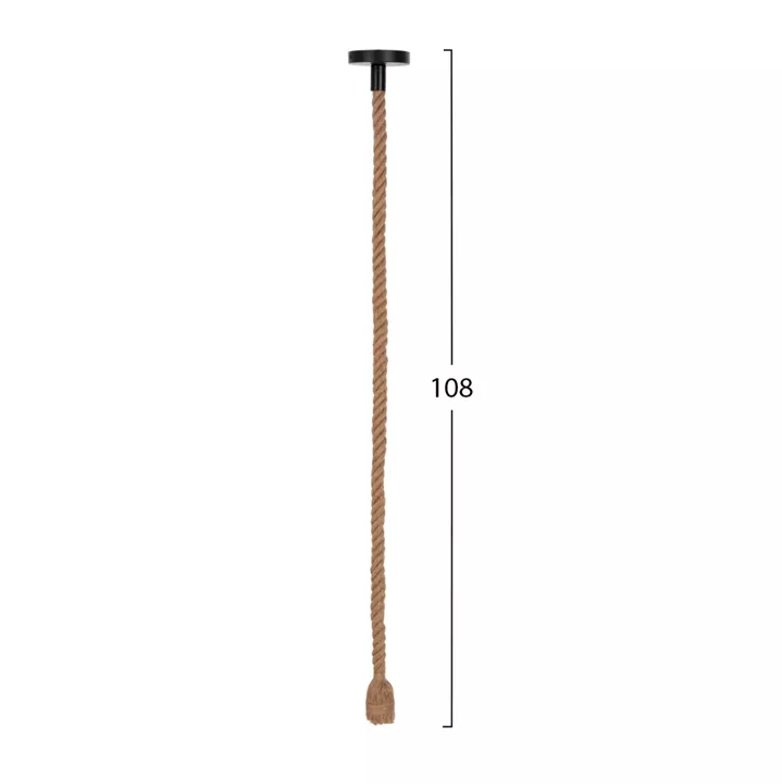 CEILING PENDANT LAMP WITH LIGHT BULB HM11928.01--ROPE 1M LONG AND 2cm THICK-E27 SOCKET