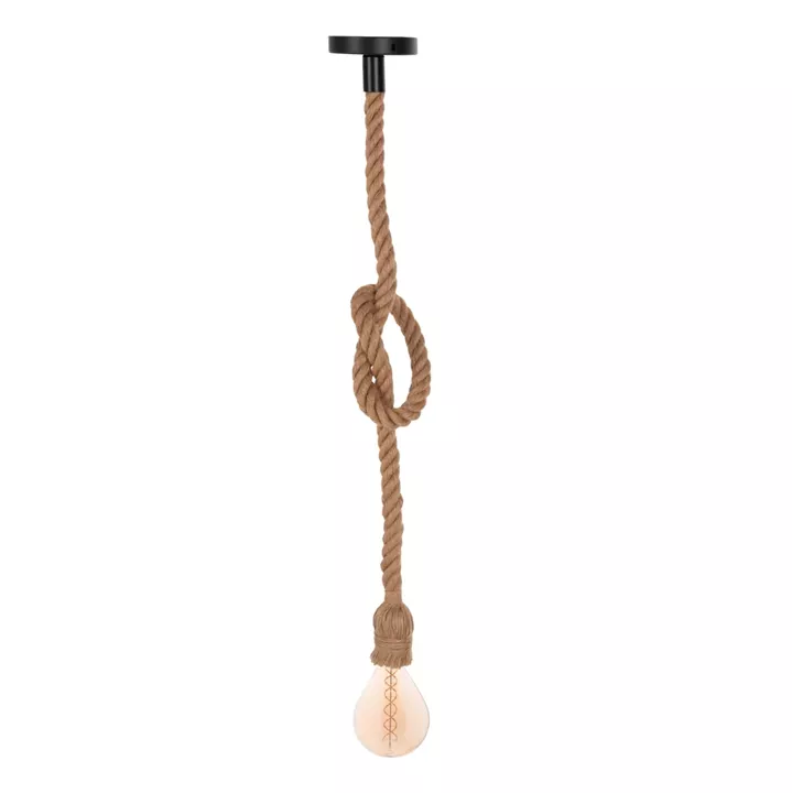CEILING PENDANT LAMP WITH LIGHT BULB HM11928.01--ROPE 1M LONG AND 2cm THICK-E27 SOCKET