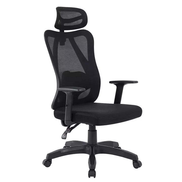 BF3750 Πολυθρόνα Γραφείου Διευθυντή, Mesh Μαύρο, Μπράτσα up-down