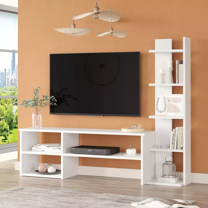 Perla pakoworld living room set in white 120x29.5x41.8cm