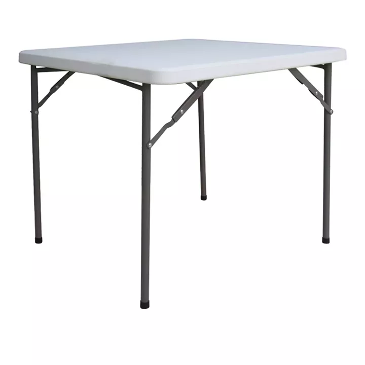 Τραπέζι catering Comfort pakoworld πτυσσόμενο σε λευκή απόχρωση 80x80x74εκ