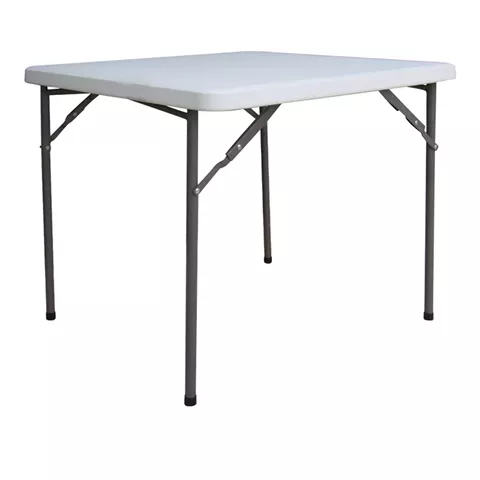 Τραπέζι catering Comfort pakoworld πτυσσόμενο σε λευκή απόχρωση 80x80x74εκ