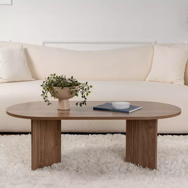 Τραπέζι σαλονιού Tabletod pakoworld σε καρυδί απόχρωση 119x60x40εκ