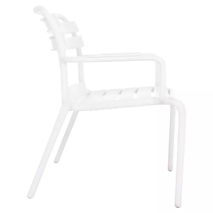 POLYPROPYLENE 2-SEATER BENCH KORVER HM6332.01 WHITE 113x65x76Hcm.