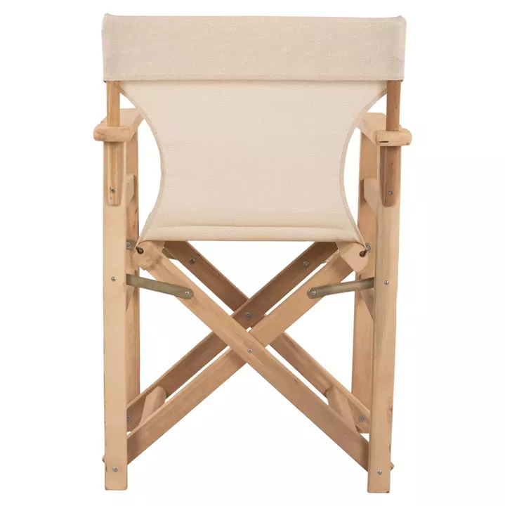 Director's Chair Limnos Impregnated in natural color with cream textline HM10543.60 57x54x88.5 cm.