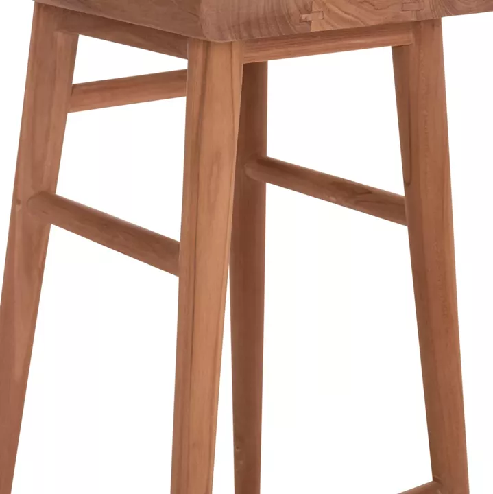 BAR STOOL BOLMAR HM18108 TEAK WOOD IN NATURAL COLOR 40.5x44x74Hcm.