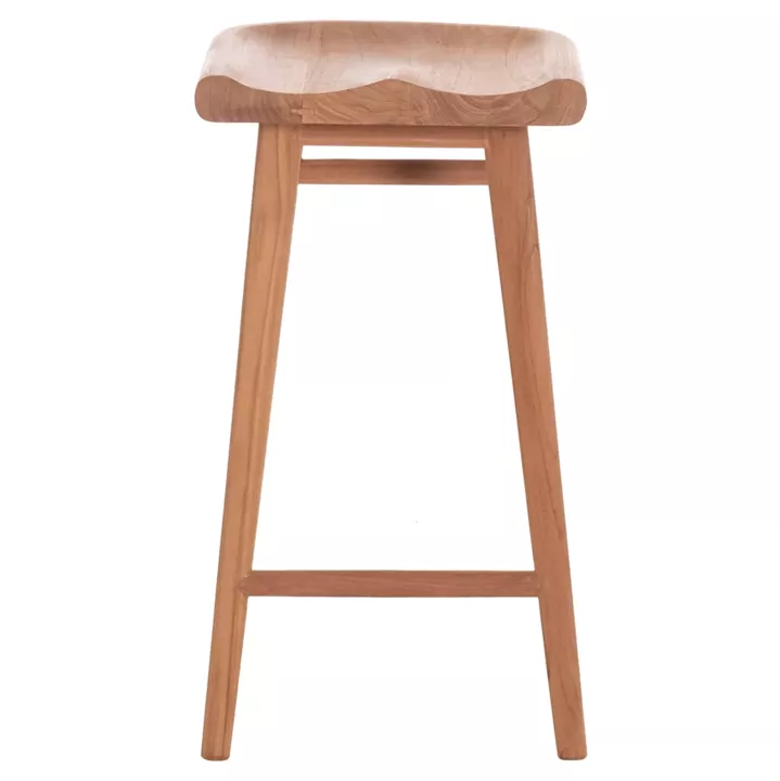 BAR STOOL BOLMAR HM18108 TEAK WOOD IN NATURAL COLOR 40.5x44x74Hcm.