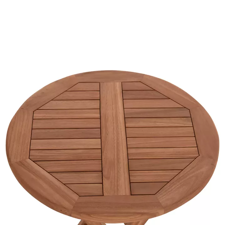 ΤΡΑΠΕΖΙ ΣΚΗΝΟΘΕΤΗ ΣΤΡΟΓΓΥΛΟ ERIS HM18119 ΞΥΛΟ TEAK--ΦΥΣΙΚΟ Φ60x75Υεκ.