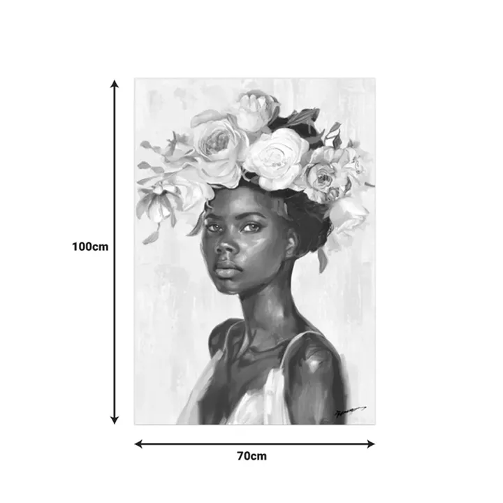 Painting on canvas Fleri Ι Inart 70x3.5x100cm