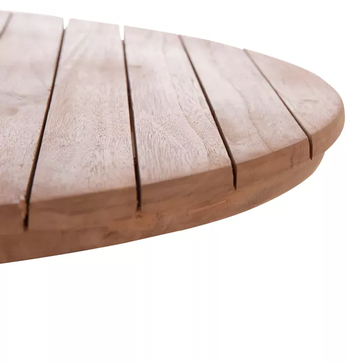 ΕΠΙΦΑΝΕΙΑ ΤΡΑΠΕΖΙΟΥ ΣΤΡΟΓΓΥΛΗ HM18133 ΞΥΛΟ TEAK--ΦΥΣΙΚΟ Φ70x4(πάχος)εκ.