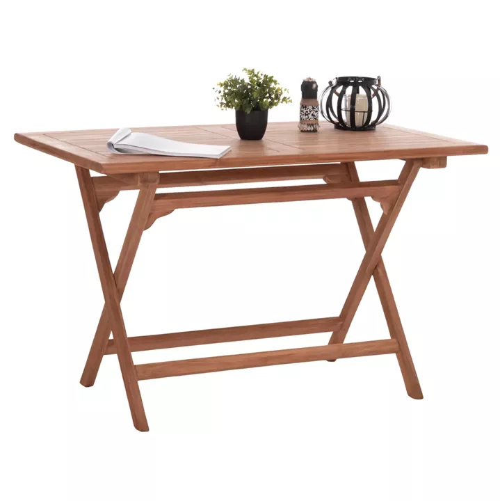 FOLDABLE RECTANGULAR TABLE ERIS HM18117 TEAK WOOD--NATURAL COLOR 120x70x76Hcm.