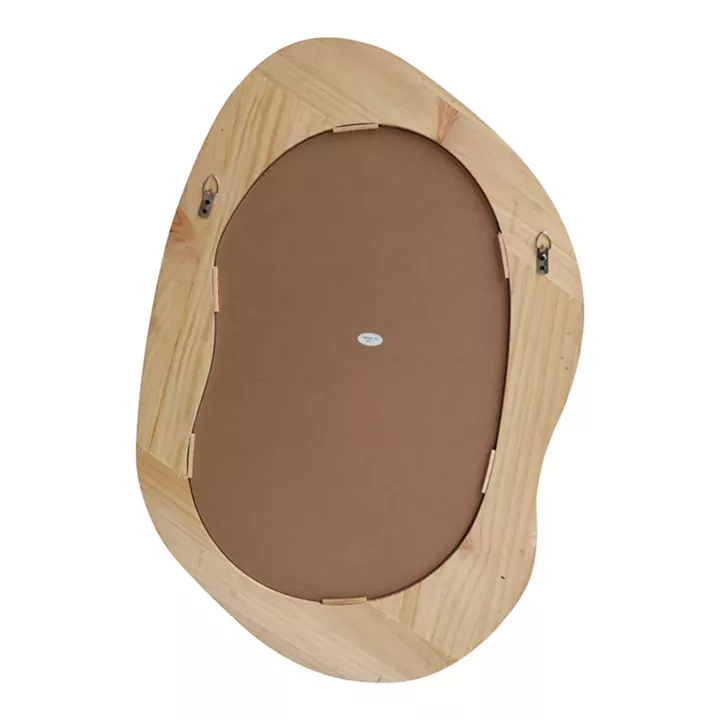 Oval mirror Enola pakoworld mdf in natural shade 54x2.5x80cm