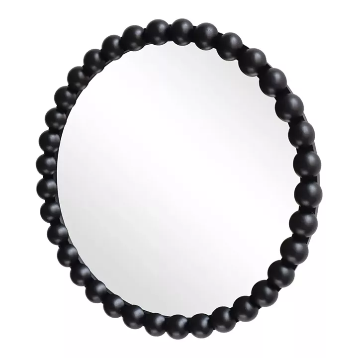 Specio pakoworld wood mirror in black shade Φ60x4.5cm
