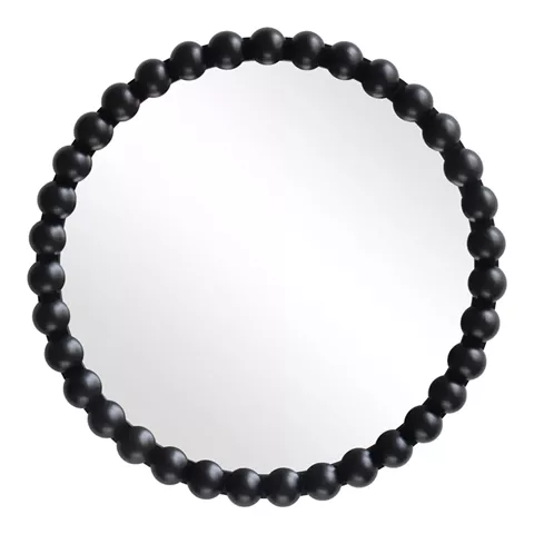 Καθρέπτης Specio pakoworld ξύλο σε μαύρη απόχρωση Φ60x4.5εκ