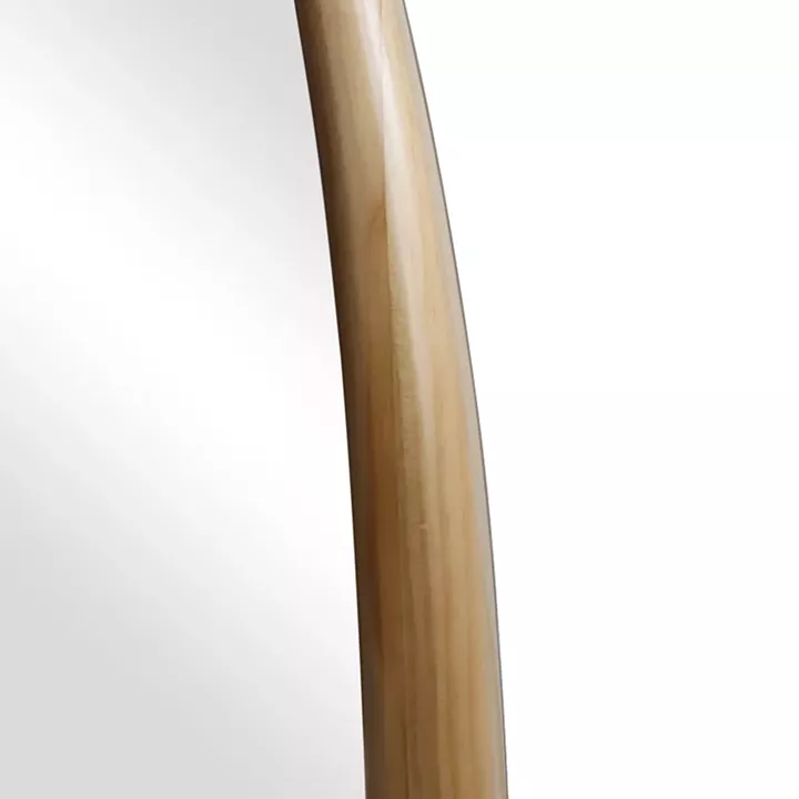Καθρέπτης οβάλ Marly pakoworld mdf σε φυσική απόχρωση 50.5x4x127εκ