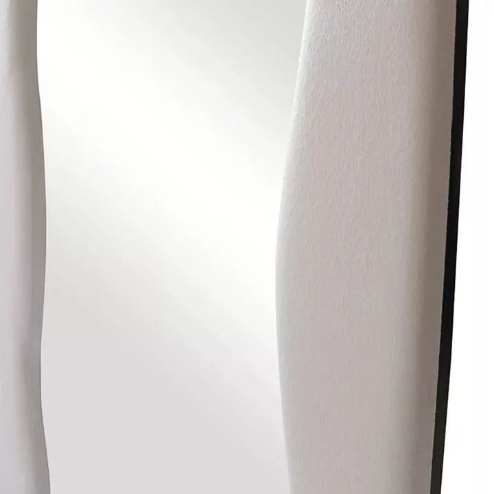 Lezour pakoworld velvet mirror in white shade 50x5x170cm